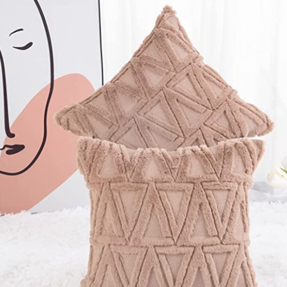 Taupe throw pillows - 16 x 16